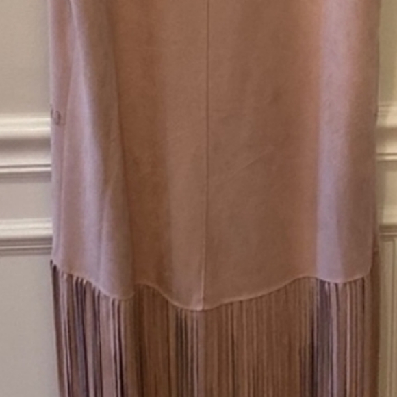 NWT Jessica Simpson baby  pink faux fringe WESTERN COWBOY vest. Size medium - Picture 9 of 11